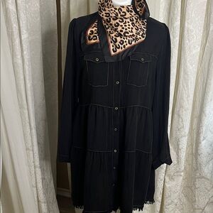 Umgee Black Long Sleeve Dress